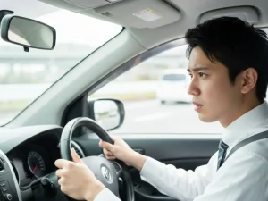 運転中に人を傷つけていないか不安になる加害強迫の様子